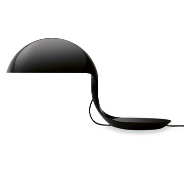 lampe de table ouverte noire martinelli luce cobra