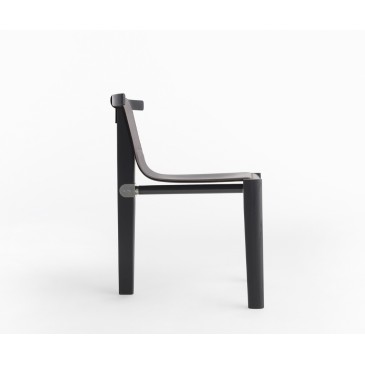 Cadeira de design Horm Pablita em couro natural | kasa-store