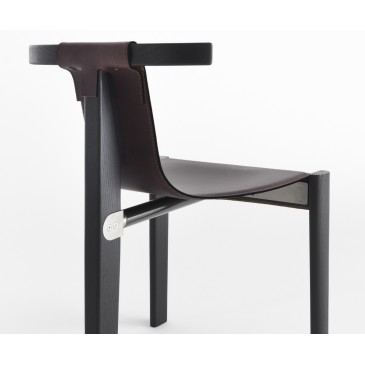 Horm Pablita sedia di design in cuoio naturale | kasa-store