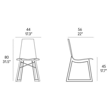 Horm Ray design stoel gemaakt van massief hout en multiplex