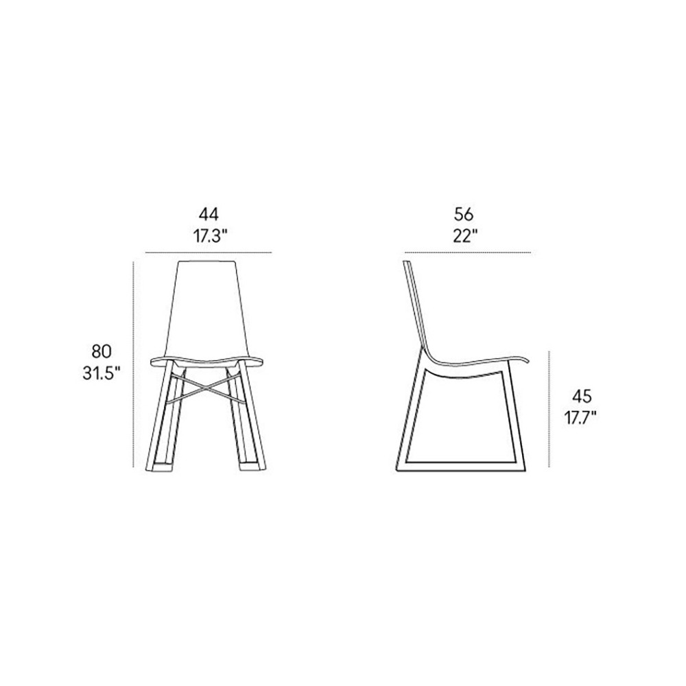 Καρέκλα Horm Ray από μασίφ ξύλο ιταλικής κατασκευής | kasa-store