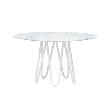 mesa de mármol blanco horm meduse