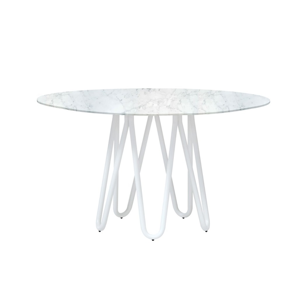 horm meduse bord i vit marmor