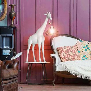Qeeboo Giraffe in Love floor lamp available in two sizes