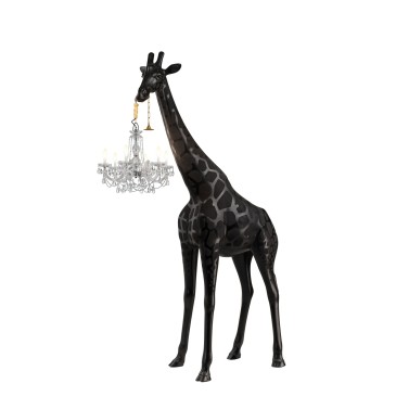 qeeboo giraffe in love large black profile