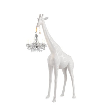 qeeboo giraf verliefd groot wit perspectief
