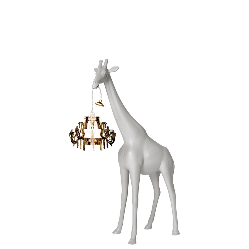 qeeboo giraffa in love piccola bianca prospettiva