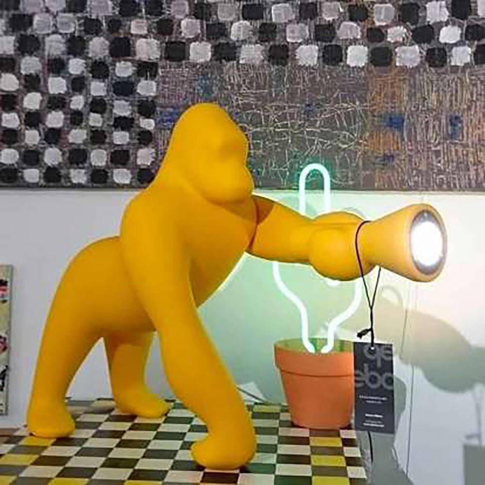 qeeboo kong yellow lighted lamp