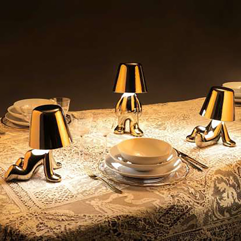 lámpara de mesa de restaurante qeeboo golden brothers