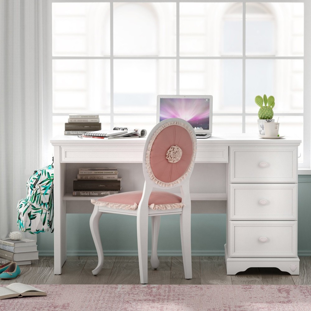 Rustik hvidt romantisk skrivebord fra Cilek til rigtige prinsesser