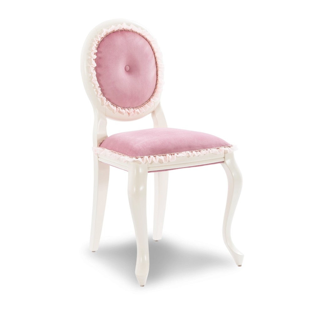 Rustikk hvit stolen som passer for romantiske soverom