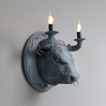 karman corrado gray wall lamp