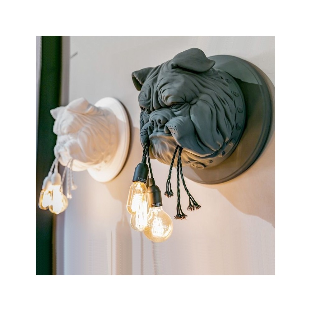 Amsterdam the wall lamp by Karman in the shape of an English bulldog