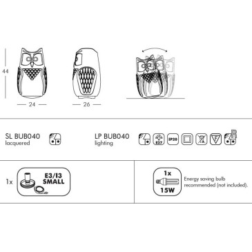 slide bubo table lamp specifications