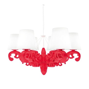 slide crown of love red chandelier