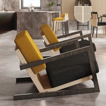 Kram armchair by Laengsel in pure Nordic style available in various finishes