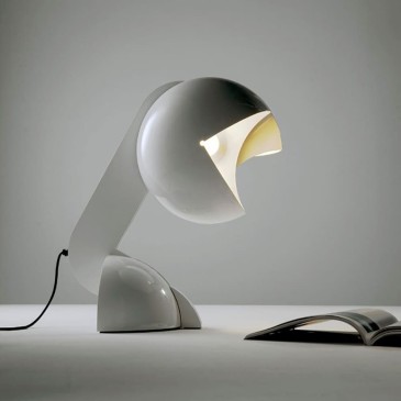 Ruspa table lamp by Matinelli Luce in white painted aluminum