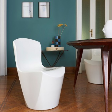 Chaise design Slide Zoe en polyéthylène disponible en différentes finitions fabriquée en Italie