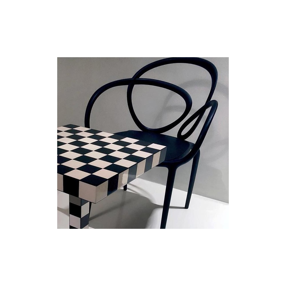 qeboo loop black chair table