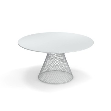 Table d'extérieur Como par Emu avec base et plateau en acier en différentes finitions