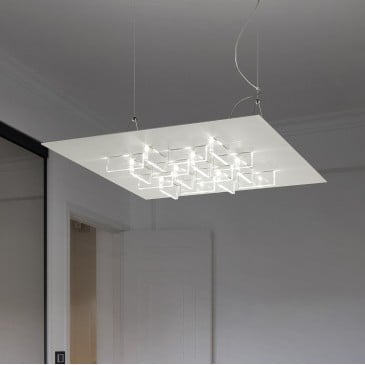 Crystals suspension made in Italy with dimmable LED light
