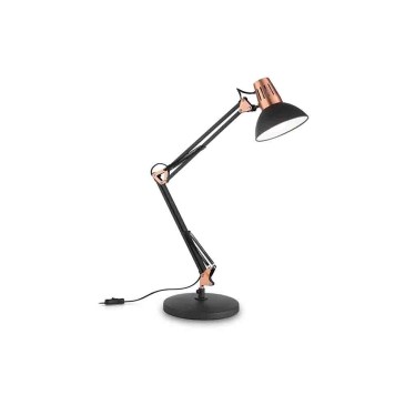 Wally bordslampa i metall med led och fjäderbalanserad arm. Justerbar diffusor