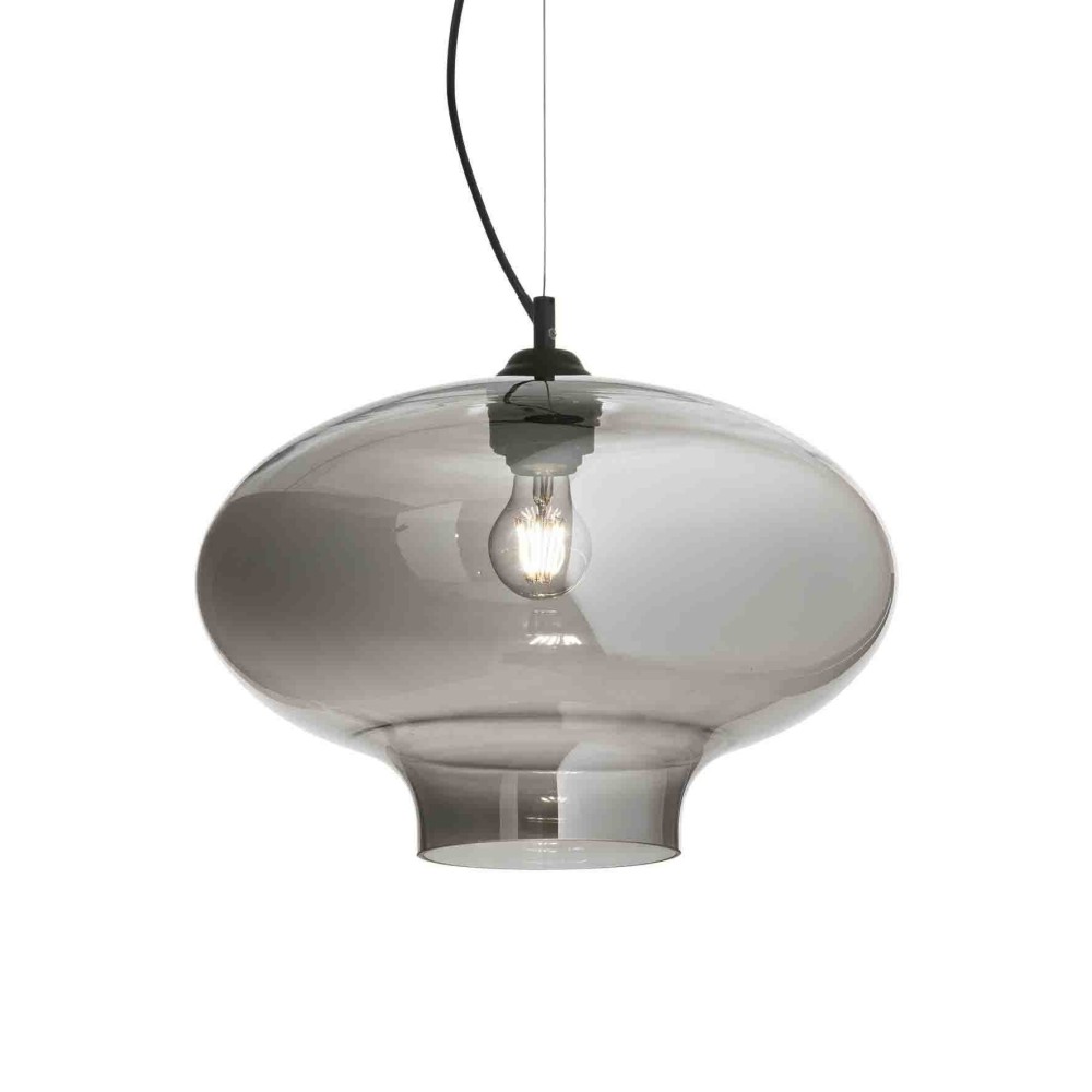 Bistrò Round suspension lamp, vintage and shabby style. Made of glass.