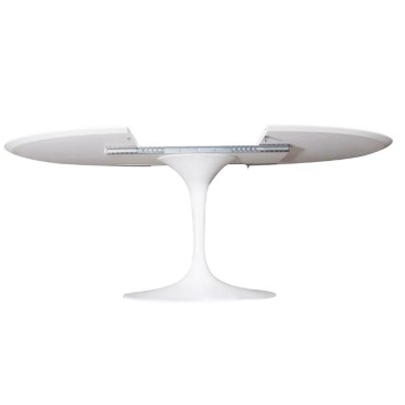 tulip extendable table mechanism for extending the table in white metal