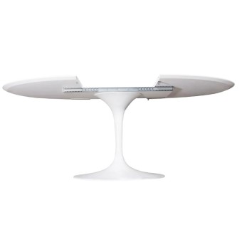 tulip extendable table mechanism for extending the table in white metal