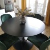 tulip black extendable table set closed living room