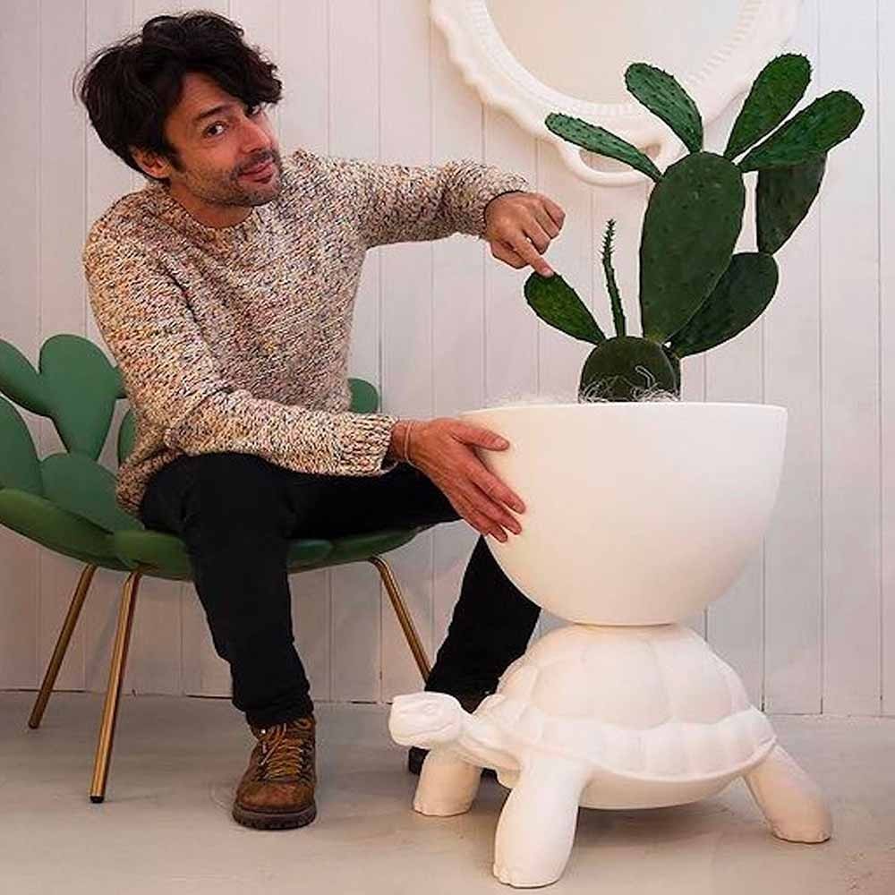 Turtle Carry vase by Qeeboo designed by Marcantonio