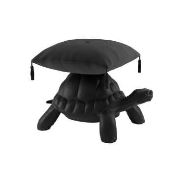 Turtle Carry Pouf by Qeeboo black
