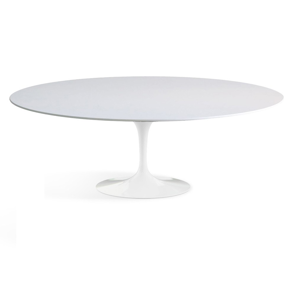 Tulpen-Reedition von Eero Saarinen Ovaler Tisch mit Laminatplatte oder Carrara-Marmor, schwarzes Marquinia, Arabescato Vagli, Ca