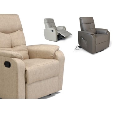 Etos relaxation armchair available with manual or electric mechanism in multiple finishes