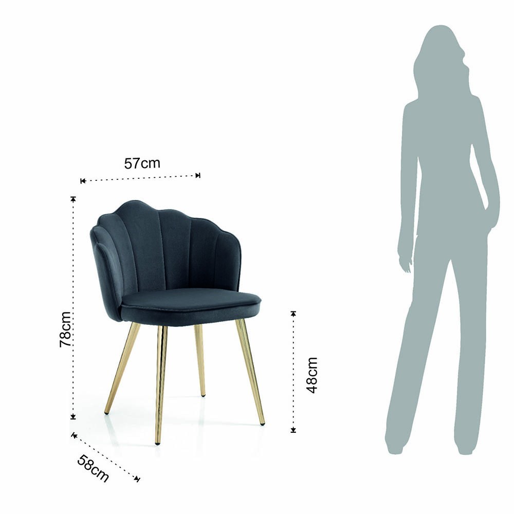 tomasucci shell armchair dimensions