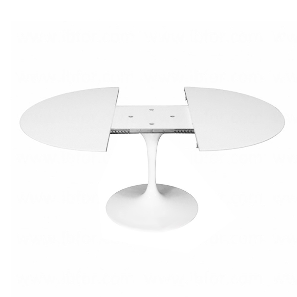 tulip reproduction of saarinen extendable table various sizes oval laminate top oval base particular opening mechanism