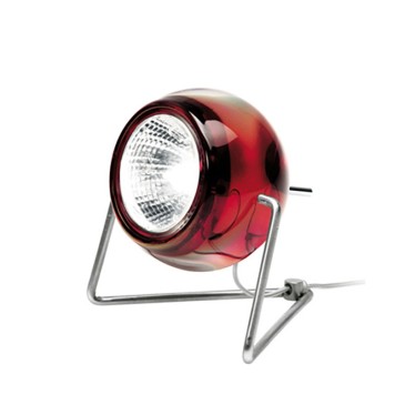 fabbian beluga red table lamp