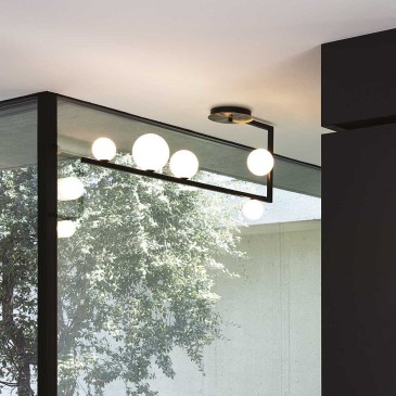 Birds ceiling lamp by Ideal Lux with metal structure