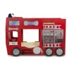 Fireman Sam bunk bed in mdf FIRE TRUCK DOUBLE with lights and ladder