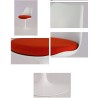 Neuauflage des Tulip Stuhls von Eero Saarinen in ABS mit Aluminiumbasis und Kissen aus Leder oder Stoff