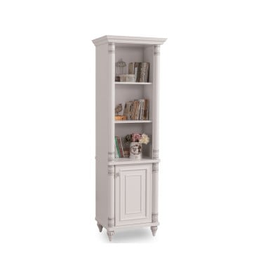 Cindy bookcase with drawers and shelves, simple and linear for girls.