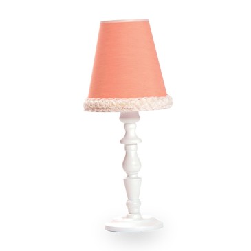 Lampada da Tavolo Dream in tessuto rosa, per la camera di una bimba