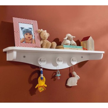 Prateleira e cabideiro Babycotton, prático para o quarto das crianças