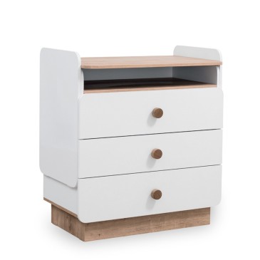 Cabinet convertible into a Babynatura Desk and Chest of Drawers, for children's bedrooms.