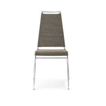 Conjunto de 2 sillas Connubia Air High fabricadas con estructura de metal y asiento en tejido transpirable y lavable.