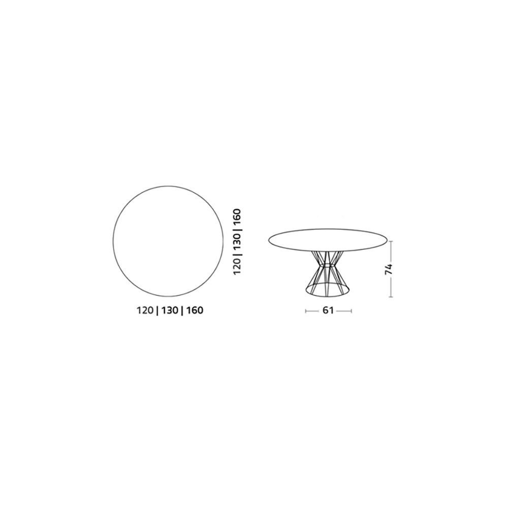 Colico Circus Tisch mit Metallstruktur und Marmorplatte | kasa-store