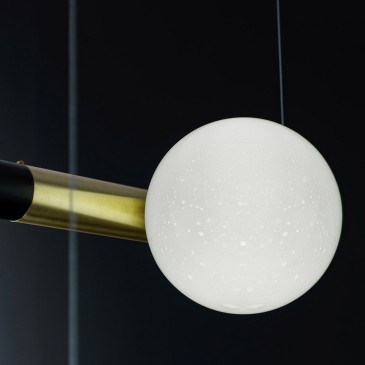 Diana suspension lamp by Esperia made of brass available in several versions