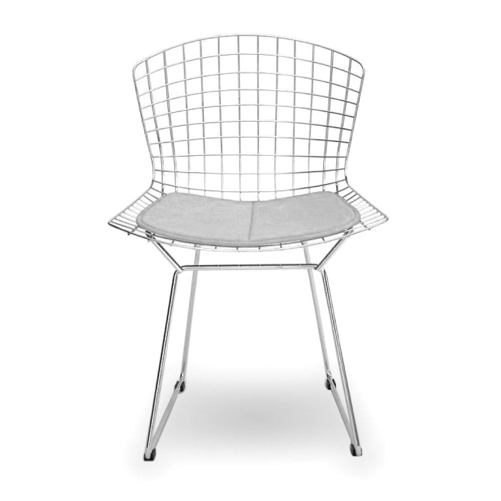 Reproducción de la silla Diamond de Bertoia, diseño atemporal.