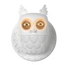 Ti Vedo wall lamp in opaque white ceramic in the shape of an owl with 2 E27 lamps