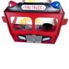 Sam the fire truck bed FIRE TRUCK SINGLE in mdf for children with lights on the roof